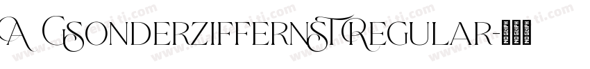A GSonderziffernST Regular字体转换